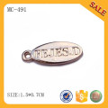 MC491 benutzerdefinierte Anfangsbuchstaben gestempelt Schmuck Charme Gold oval Tags Anhänger Anhänger